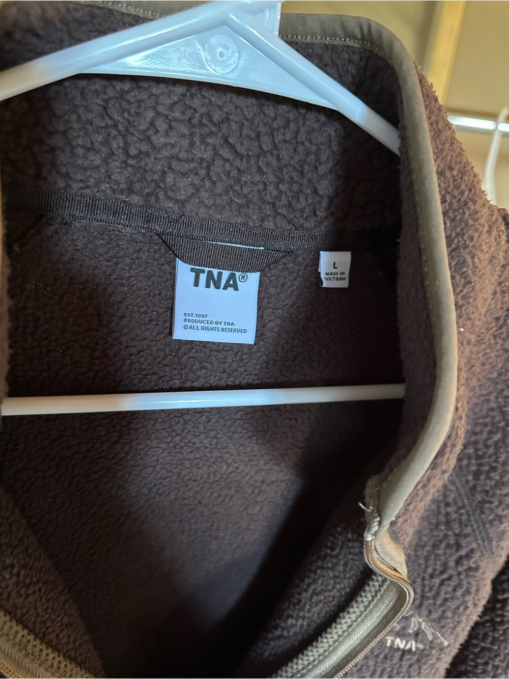 Aritzia Polartec Rich Mocha Brown Zip Jacket - Picture 2 of 3
